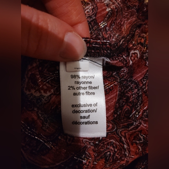 2 For 25$ Maurices Women's Red Bohemian Top Size 0× - Picture 5 of 5